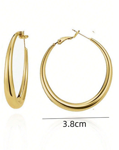 Clidress Metal Hoop Circle Earrings