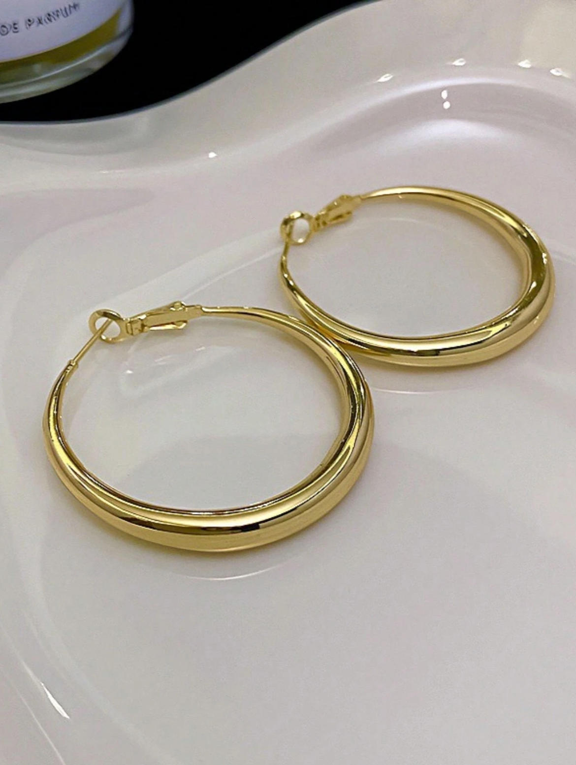 Clidress Metal Hoop Circle Earrings