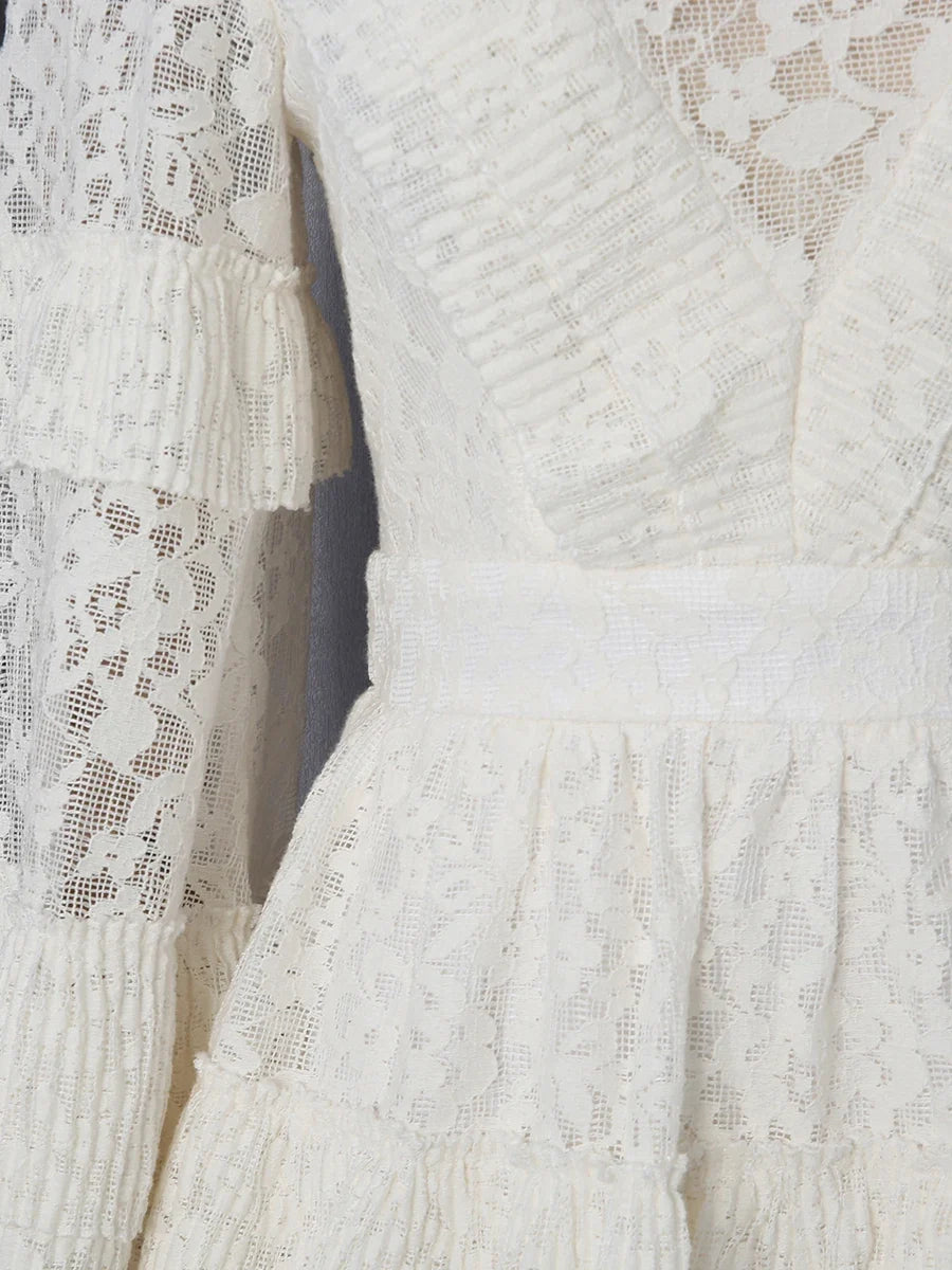 Crown Lace Turtleneck Dress