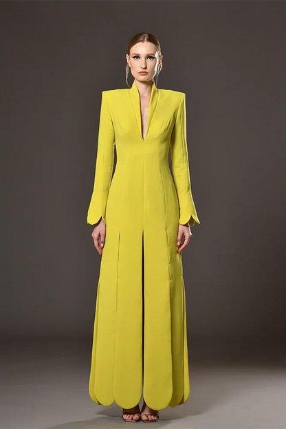 Versailles V-Neck Evening Gown