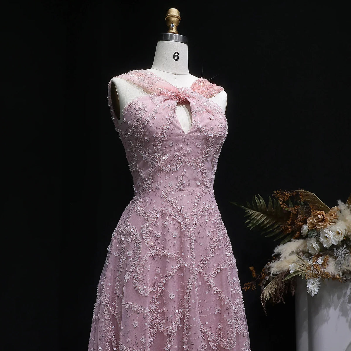 Olyssia Beaded Evening Dress