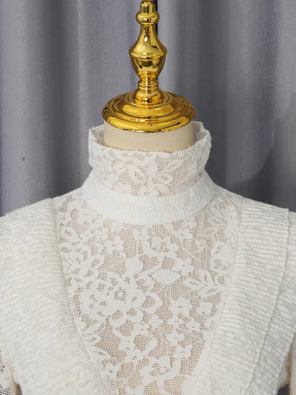 Crown Lace Turtleneck Dress