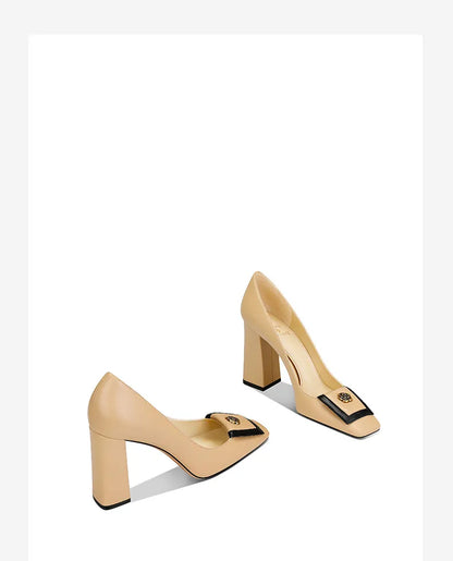 Loretta Square Heel Shoes