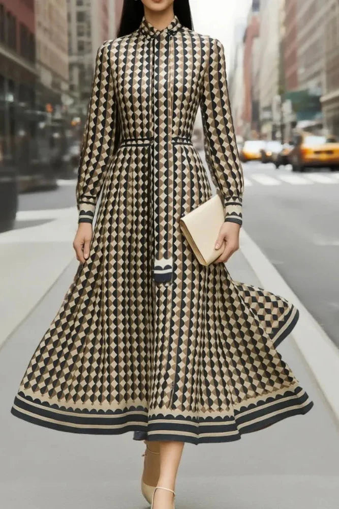 Zarelle Geometric Maxi Dress
