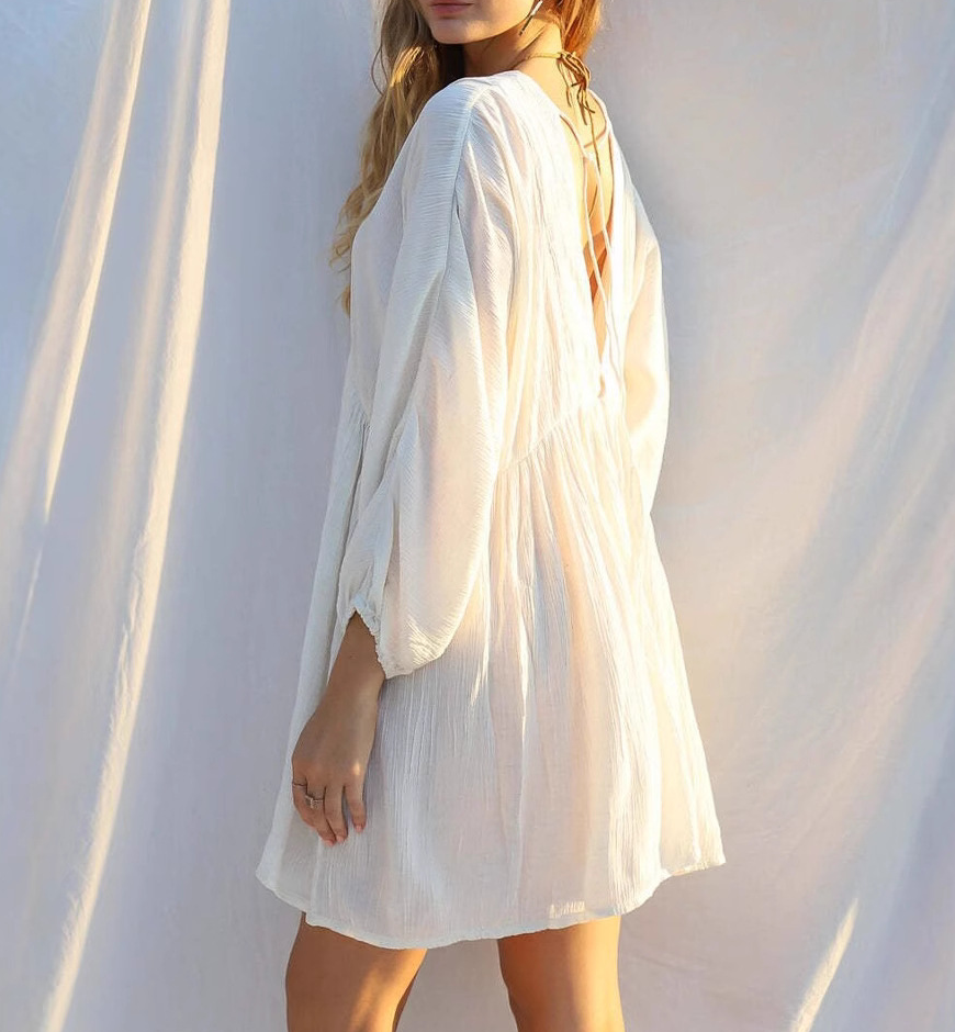 Sexy Elegant Solid Solid Color V Neck One Step Skirt Dresses