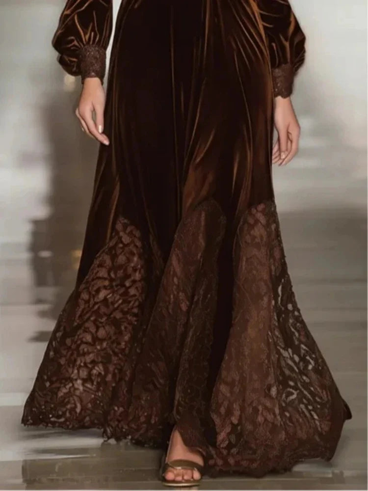 Florentine Velvet Evening Dress