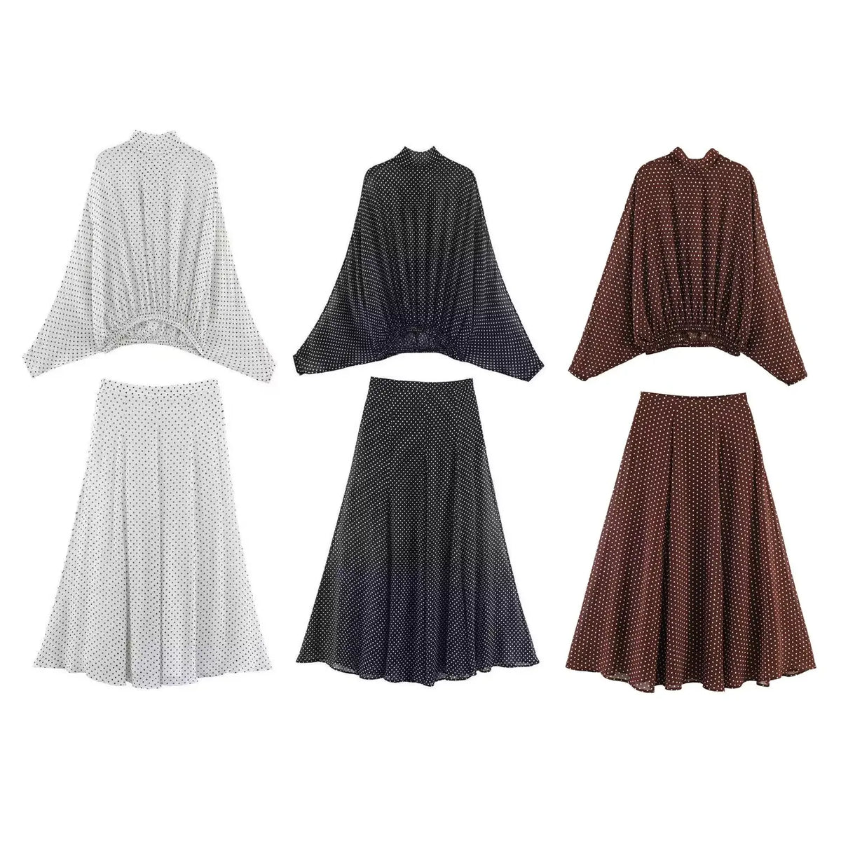 Como Batwing Skirt Set