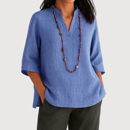 Sofia Amoretti 3/4 Sleeve Relaxed Fit Blouse