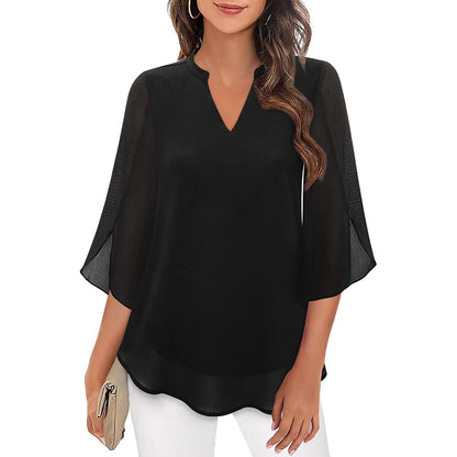 Sofia Amoretti Chiffon Flowing Blouse