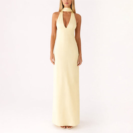 Sofia Amoretti Halter Neck Maxi Dress