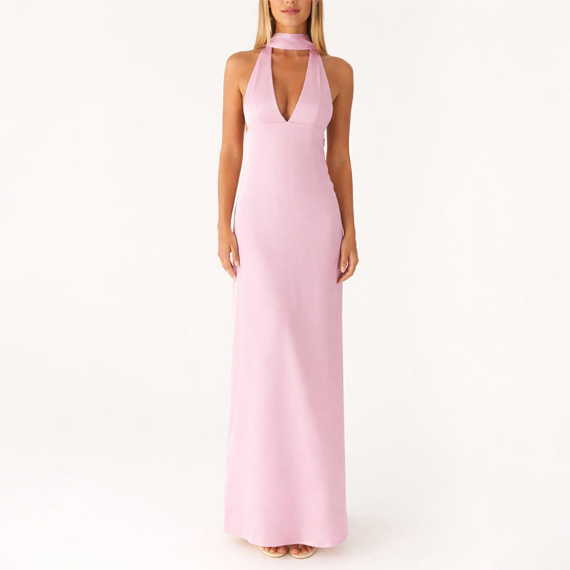 Sofia Amoretti Halter Neck Maxi Dress