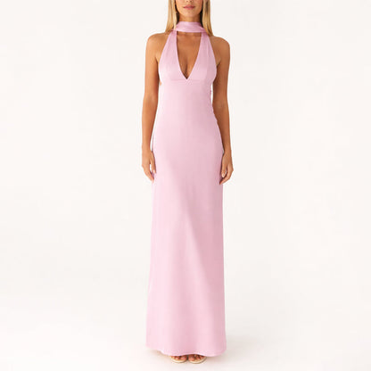Sofia Amoretti Halter Neck Maxi Dress