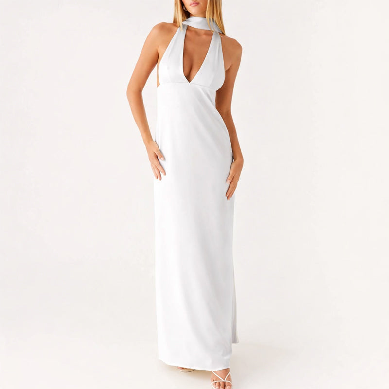 Sofia Amoretti Halter Neck Maxi Dress