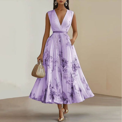 Sofia Amoretti Pleated Floral Midi Dress