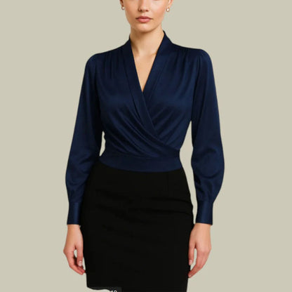 Sofia Amoretti V-Neck Wrap Front Blouse