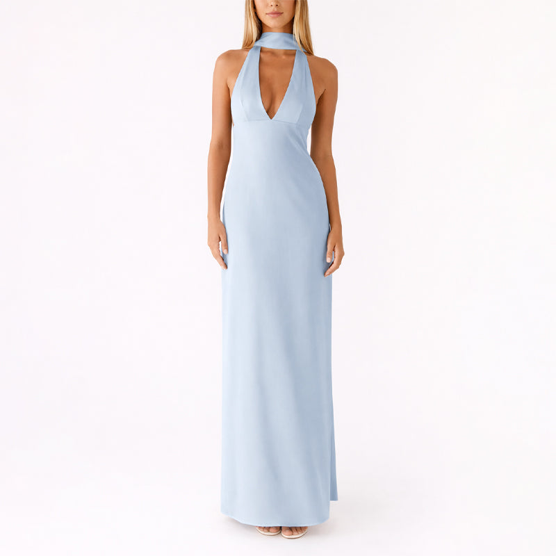 Sofia Amoretti Halter Neck Maxi Dress