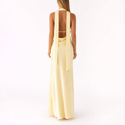 Sofia Amoretti Halter Neck Maxi Dress