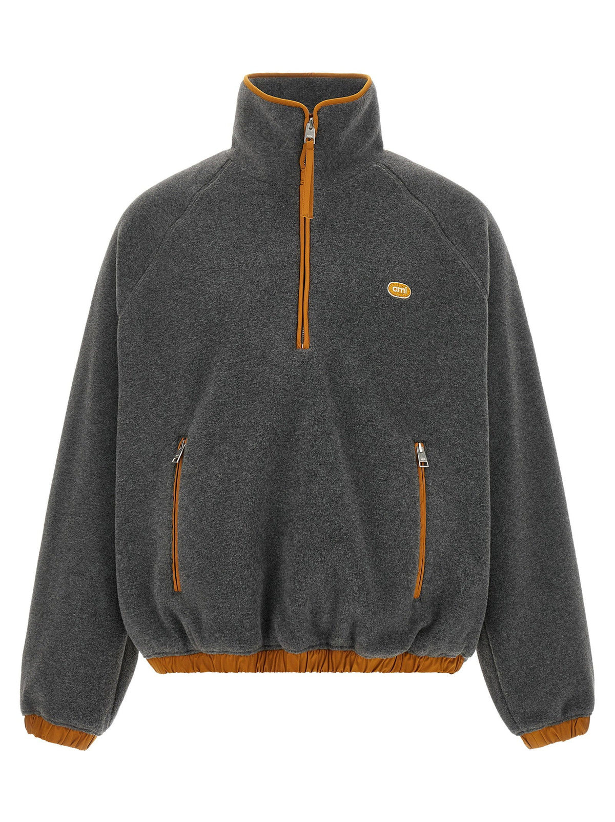 Ami Paris Orange Grey Vareuse Sweatshirt