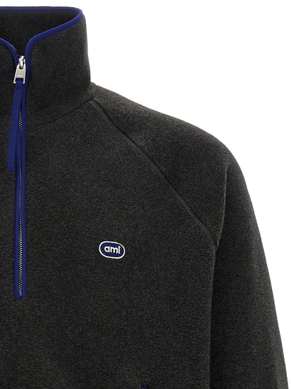 Ami Paris Carbon Grey Vareuse Sweatshirt