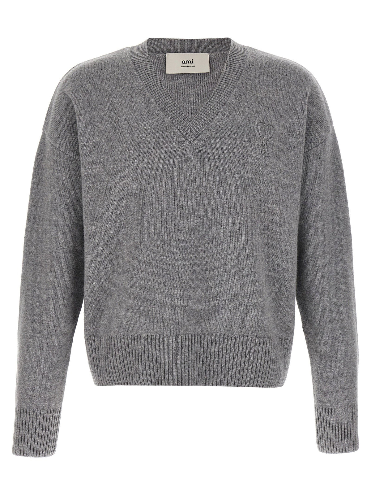 Ami Paris Puff Logo Patch Sweater