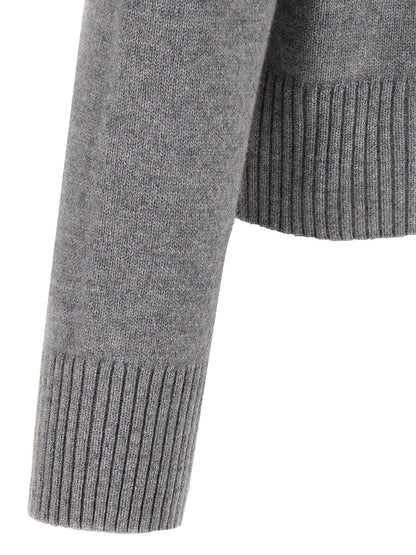 Ami Paris Puff Logo Patch Sweater
