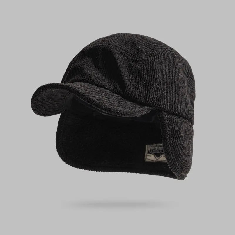 Unisex Winter Earflap Baseball Cap with Fleece Lining