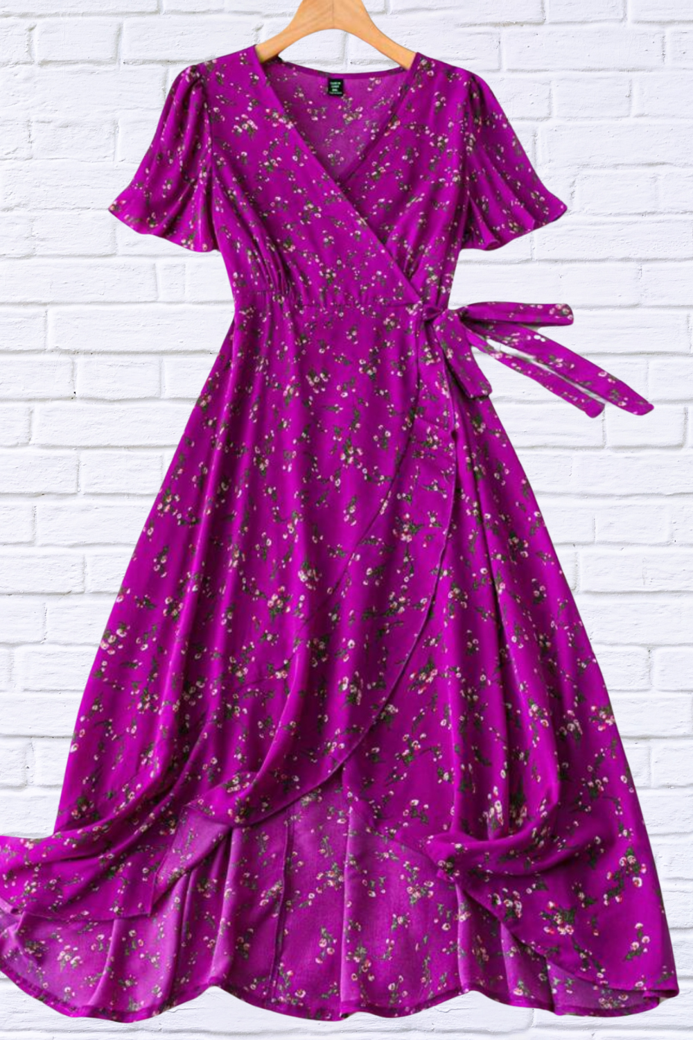 Magenta Mania Wrap Dress 1XL