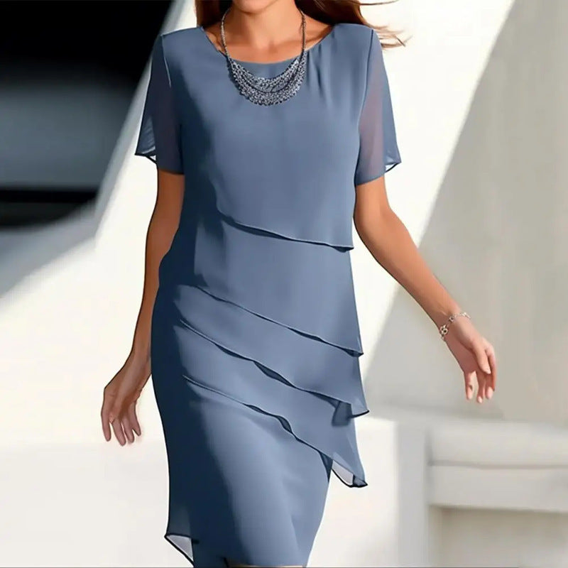 Valentina Rossi Asymmetrical Midi Dress