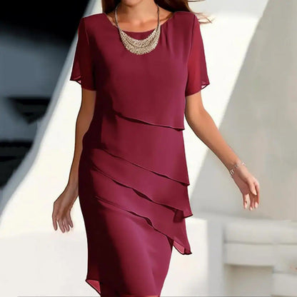 Valentina Rossi Asymmetrical Midi Dress