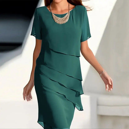 Valentina Rossi Asymmetrical Midi Dress