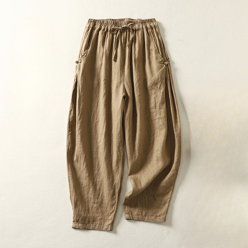Valentina Rossi Boho Loose Fit Pants with Elastic Waist