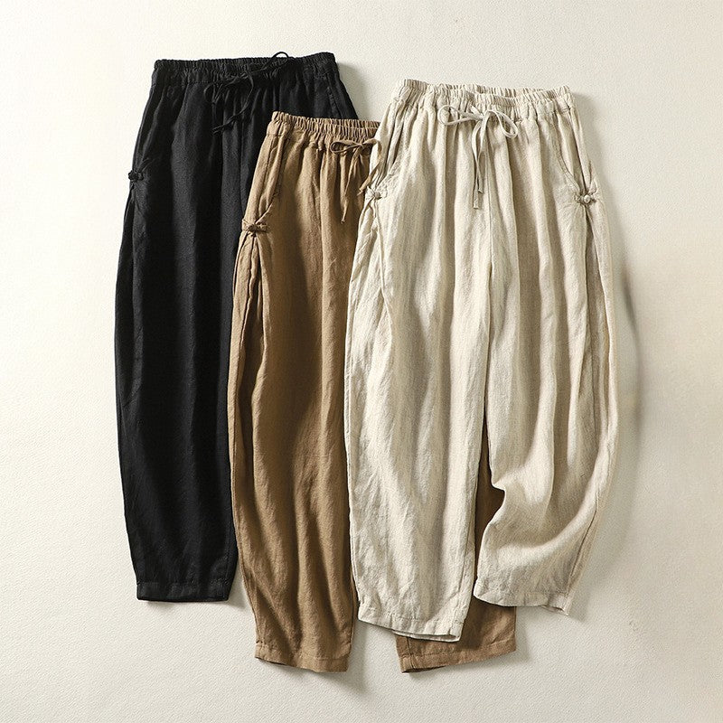 Valentina Rossi Boho Loose Fit Pants with Elastic Waist