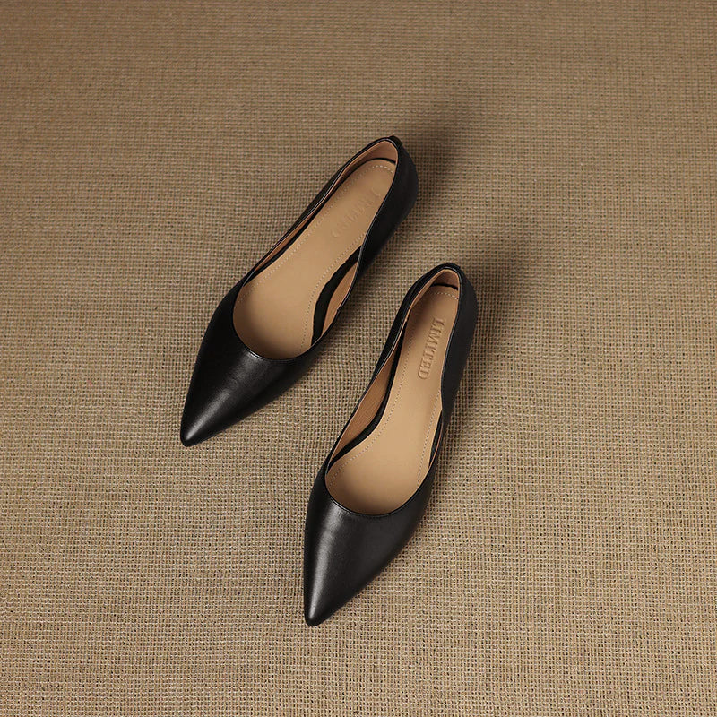 Valentina Rossi Genuine Leather Pointed Flats