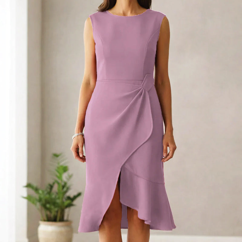 Valentina Rossi Sleeveless Midi Cocktail Dress