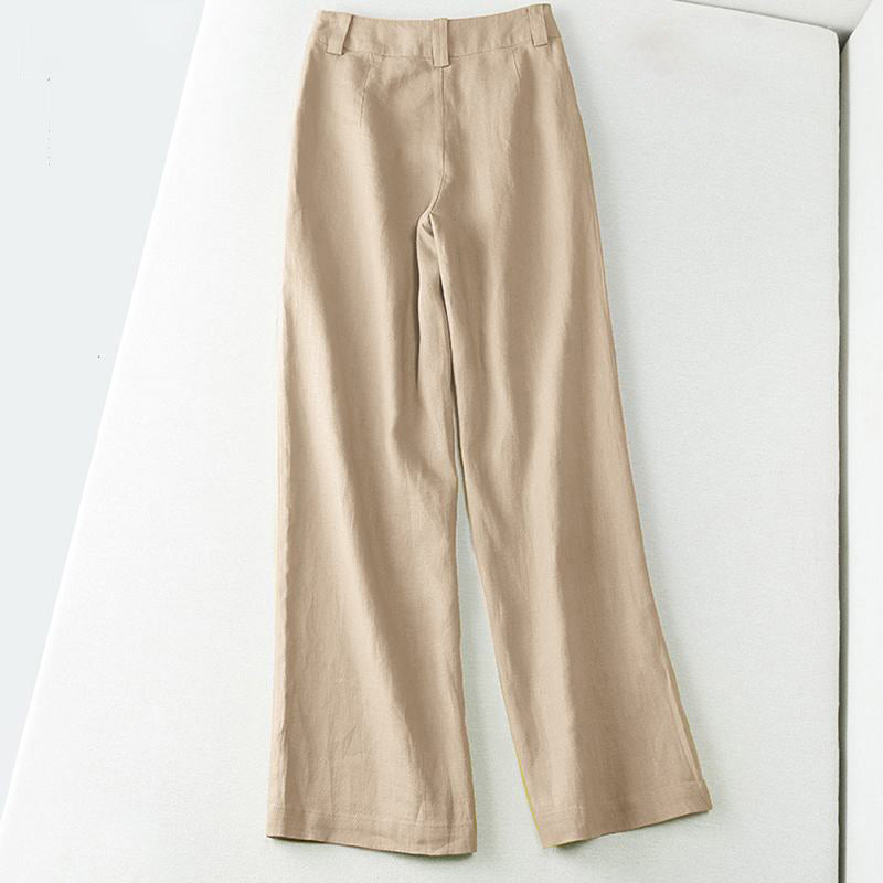 Valentina Rossi Wide-Leg Linen Pants