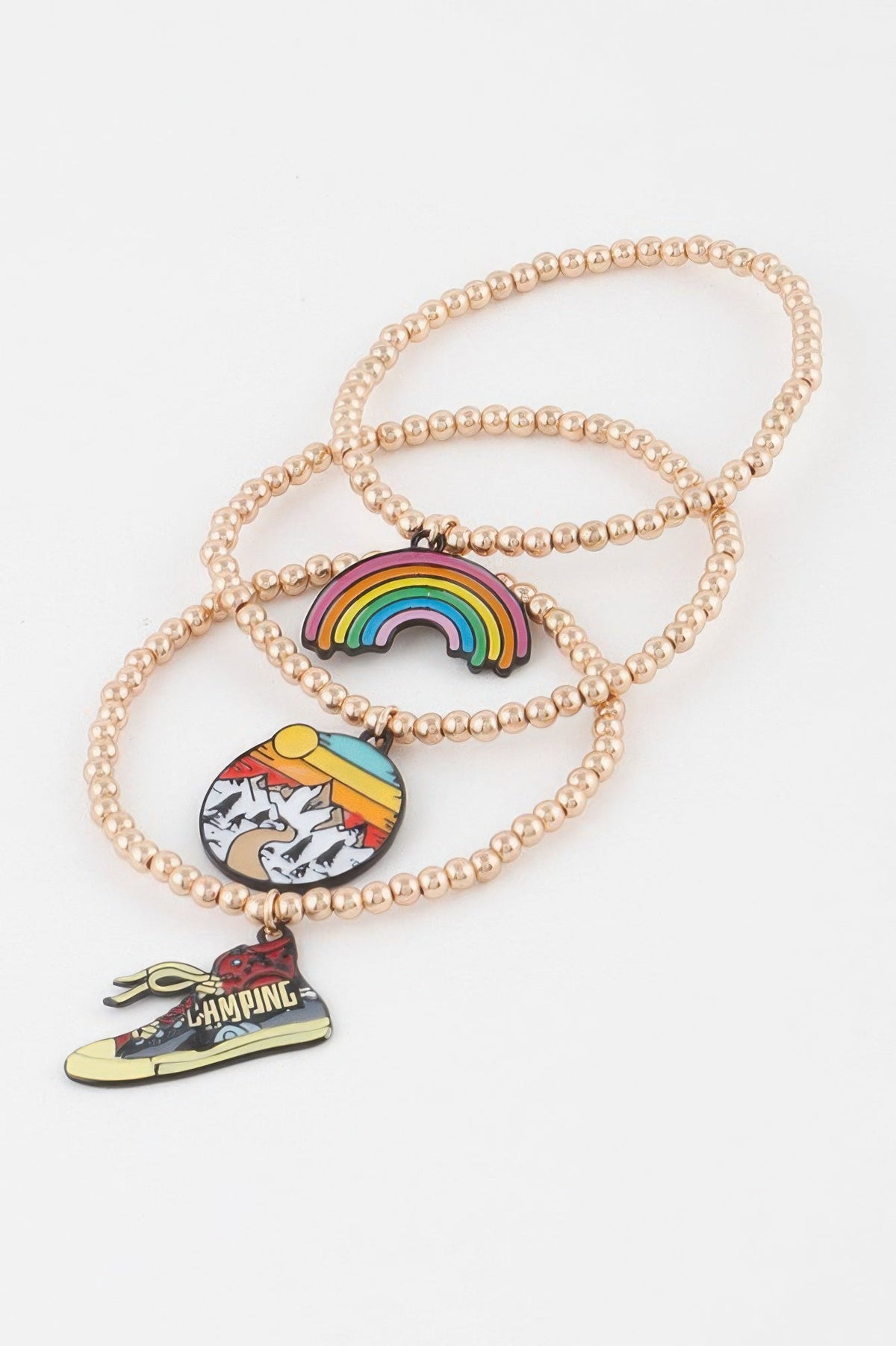 Beaded Travel Charm Bracelet