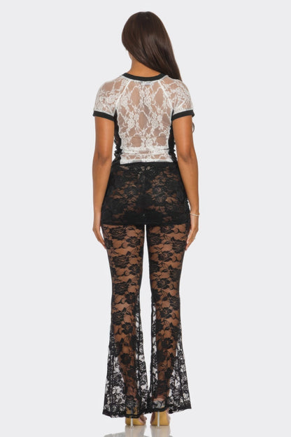 87 Lace Jersey Top
