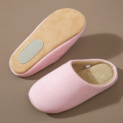 Women’s Faux Suede Indoor Slippers with Plush Lining