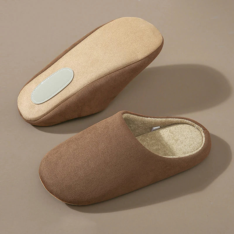 Women’s Faux Suede Indoor Slippers with Plush Lining