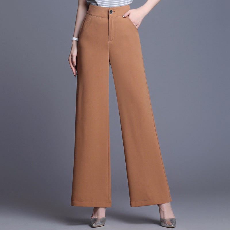 Women’s High-Waist Pants with Wide Leg Cut
