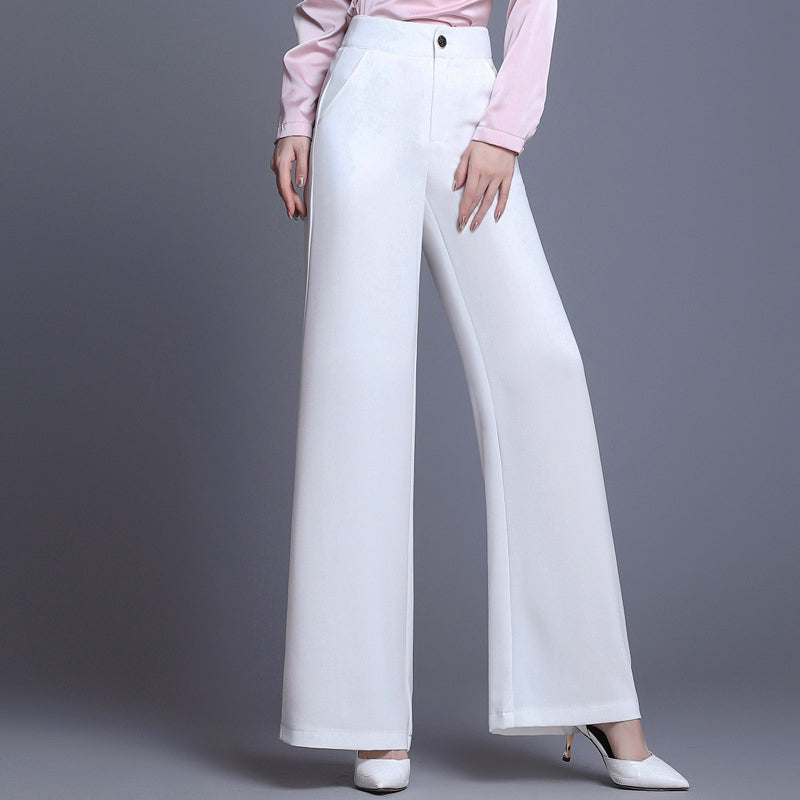 Women’s High-Waist Pants with Wide Leg Cut