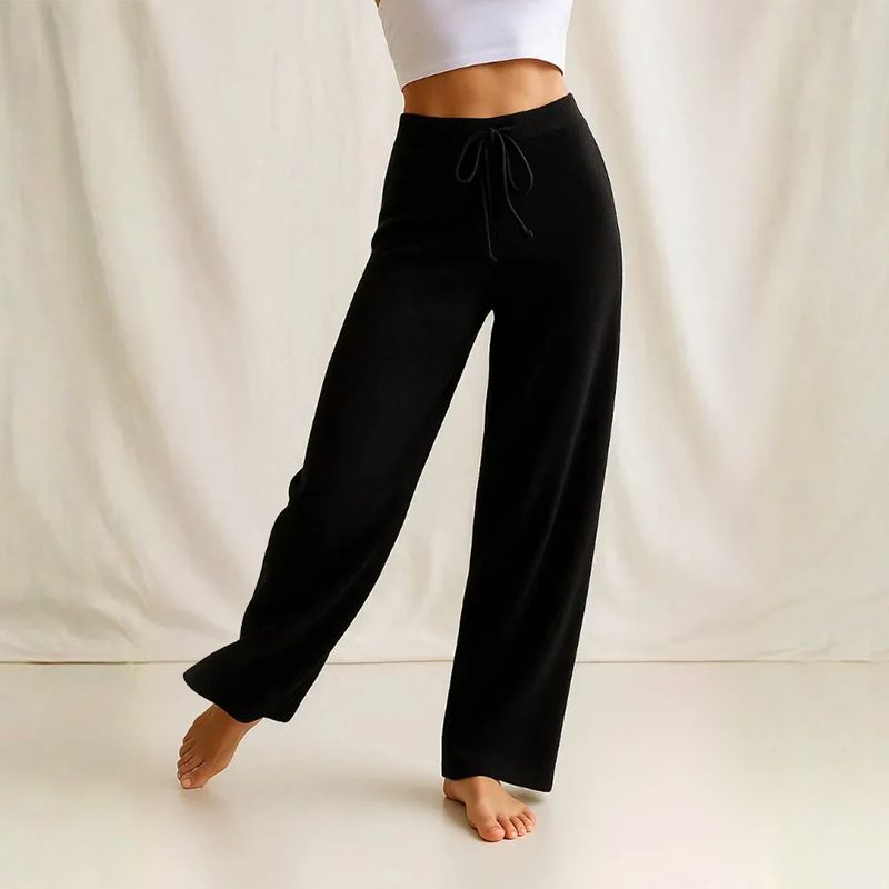 Women’s Knit Pants with Relaxed Wide Leg Fit