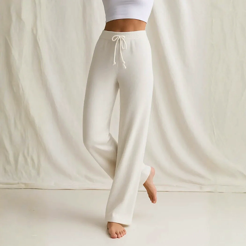 Women’s Knit Pants with Relaxed Wide Leg Fit