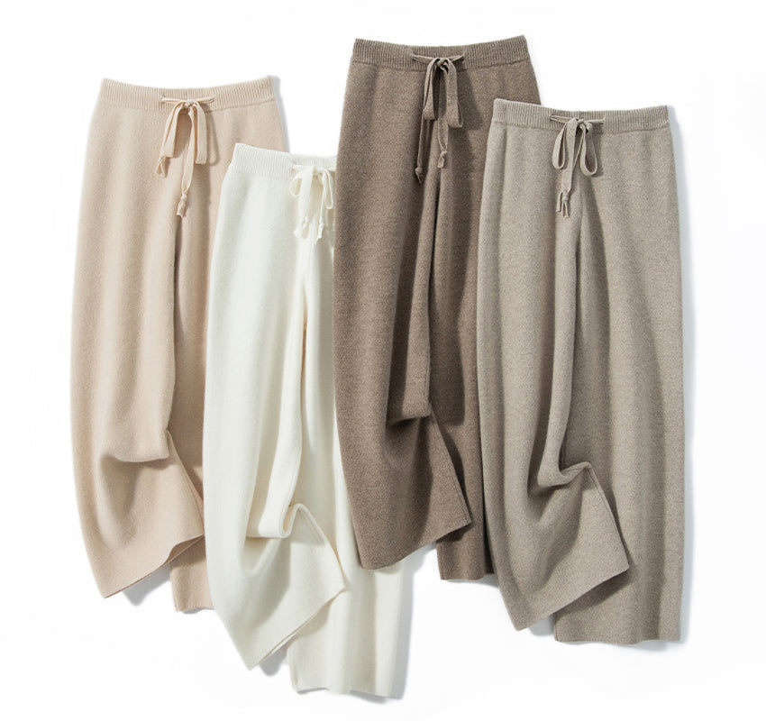 Women’s Knit Pants with Relaxed Wide Leg Fit