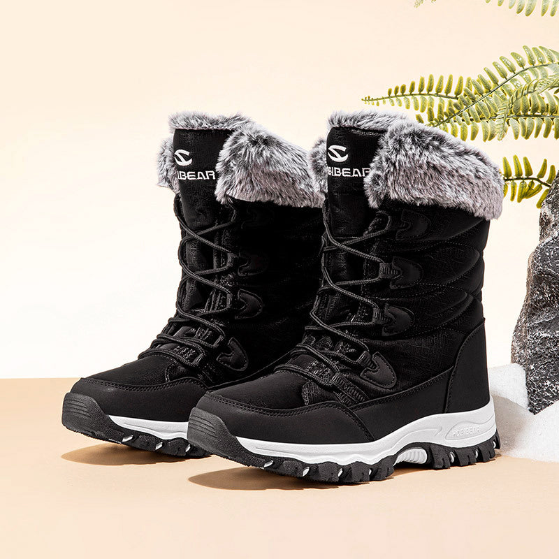 Women’s Outdoor Winter Boots with Fur Lining and Grip Sole