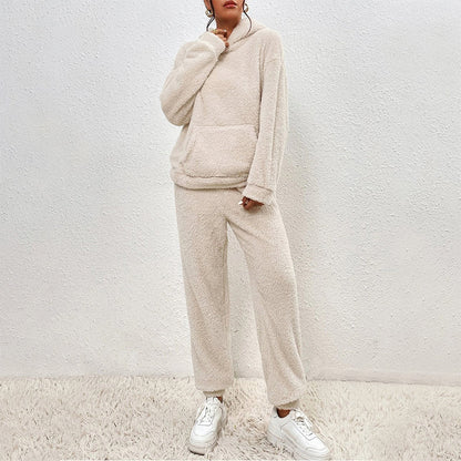 Women’s Plush Lounge Set with Hoodie and Relaxed Pants