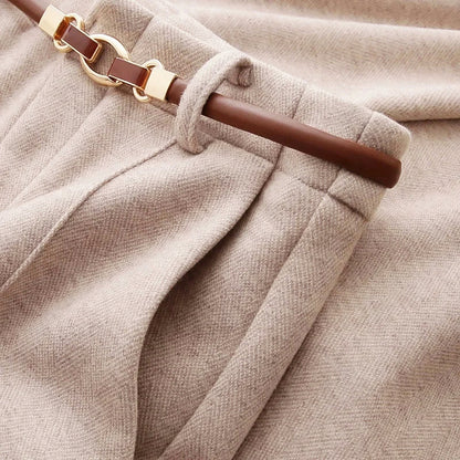 Women’s Thick Wool-Look Wide-Leg Pants