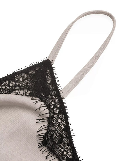 Lace Trim Twist Front Cami