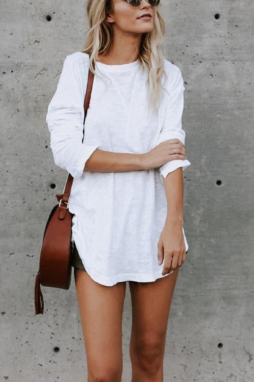 Long Sleeve Plain T-shirt