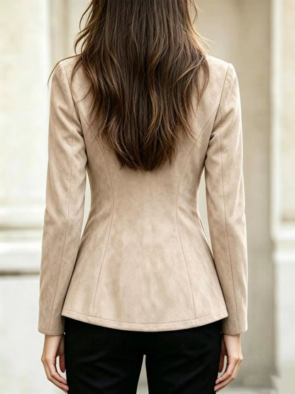 Long Sleeves Buckle Outerwear